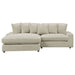 Coaster Blaine Upholstered Reversible Sectional Sofa Sand Big Grey