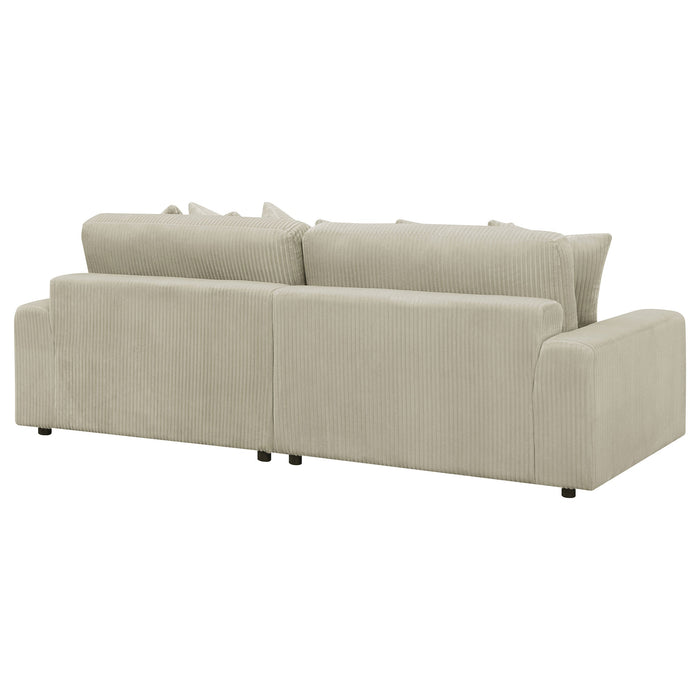 Coaster Blaine Upholstered Reversible Sectional Sofa Sand Big Grey