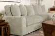 Coaster Blaine Upholstered Reversible Sectional Sofa Sand Big Grey