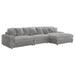 Coaster Blaine Upholstered Reversible Sectional Sofa Sand Big Grey