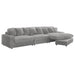 Coaster Blaine Upholstered Reversible Sectional Sofa Sand Big Grey