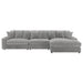 Coaster Blaine Upholstered Reversible Sectional Sofa Sand Big Grey