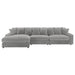 Coaster Blaine Upholstered Reversible Sectional Sofa Sand Big Grey