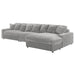 Coaster Blaine Upholstered Reversible Sectional Sofa Sand Big Grey