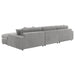 Coaster Blaine Upholstered Reversible Sectional Sofa Sand Big Grey