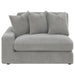 Coaster Blaine Upholstered Reversible Sectional Sofa Sand Big Grey