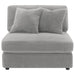 Coaster Blaine Upholstered Reversible Sectional Sofa Sand Big Grey