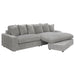 Coaster Blaine Upholstered Reversible Sectional Sofa Sand Big Grey