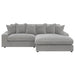 Coaster Blaine Upholstered Reversible Sectional Sofa Sand Big Grey