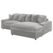 Coaster Blaine Upholstered Reversible Sectional Sofa Sand Big Grey