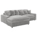 Coaster Blaine Upholstered Reversible Sectional Sofa Sand Big Grey