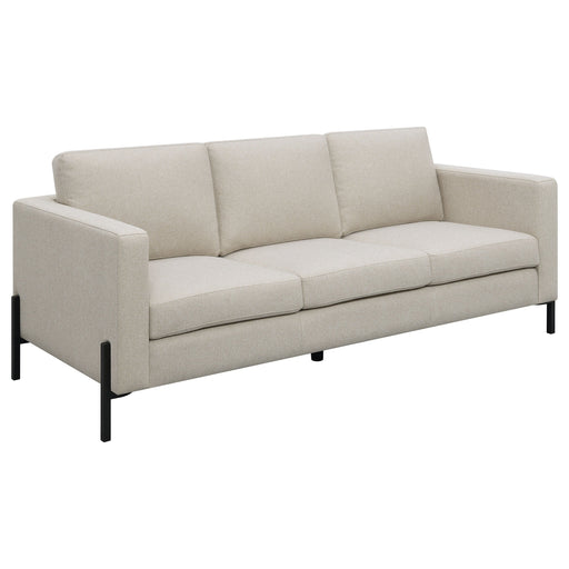 Coaster Tilly Upholstered Track Arms Sofa Oatmeal Default Title