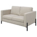 Coaster Tilly Upholstered Track Arms Loveseat Oatmeal Default Title