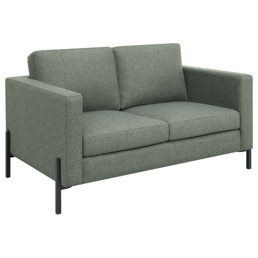 Tilly Upholstered Track Arm Loveseat Sage