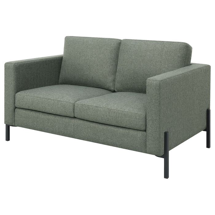 Tilly Upholstered Track Arms Loveseat Sage