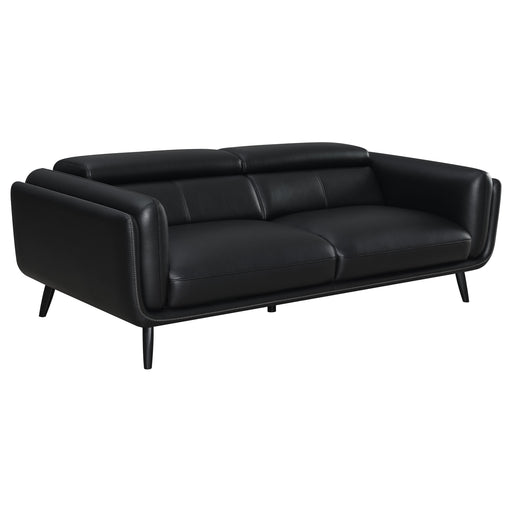 Coaster Shania Track Arms Sofa with Tapered Legs Black Default Title