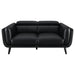 Coaster Shania Track Arms Loveseat with Tapered Legs Black Default Title