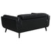 Coaster Shania Track Arms Loveseat with Tapered Legs Black Default Title