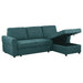 Coaster Samantha Upholstered Sleeper Sofa Sectional with Storage Chaise Grey Green