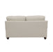 Coaster Glenn Cushion Back Loveseat Light Grey Default Title