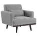 Coaster Blake 2-piece Upholstered Living Room Set with Track Arms Sharkskin and Dark Brown Sofa+Loveseat+Armchair