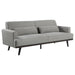 Coaster Blake Upholstered Sofa with Track Arms Sharkskin and Dark Brown Default Title