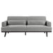 Coaster Blake Upholstered Sofa with Track Arms Sharkskin and Dark Brown Default Title