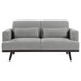 Coaster Blake Upholstered Loveseat with Track Arms Sharkskin and Dark Brown Default Title