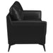 Coaster Moira Upholstered Tufted Sofa with Track Arms Black Default Title