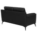 Coaster Moira Upholstered Tufted Loveseat with Track Arms Black Default Title