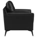 Coaster Moira Upholstered Tufted Chair with Track Arms Black Default Title