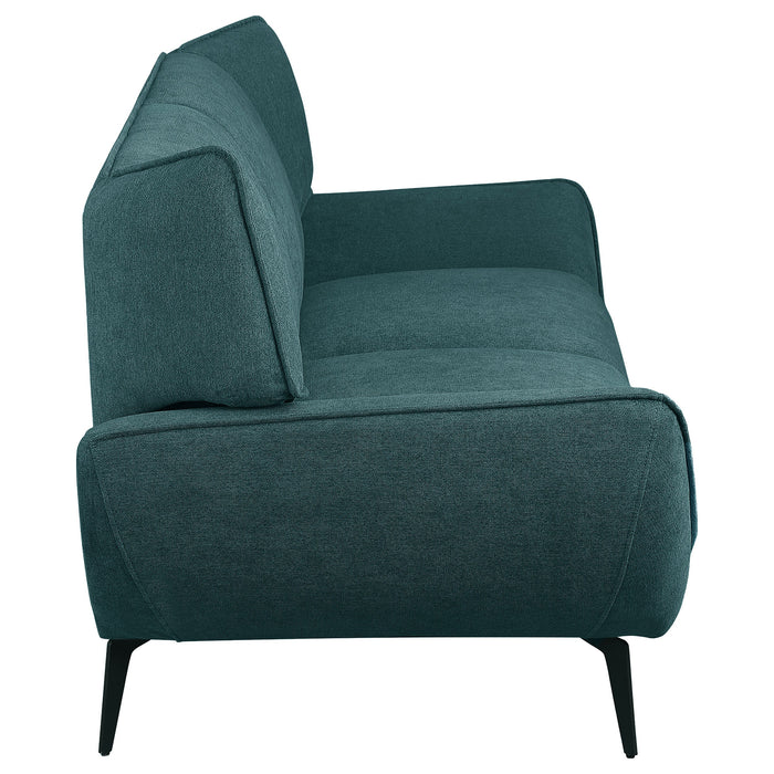 Coaster Acton 2-piece Upholstered Flared Arm Sofa Set Teal Blue Sofa+Loveseat+Armchair