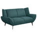 Coaster Acton 2-piece Upholstered Flared Arm Sofa Set Teal Blue Sofa+Loveseat+Armchair