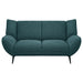 Coaster Acton Upholstered Flared Arm Loveseat Teal Blue Default Title