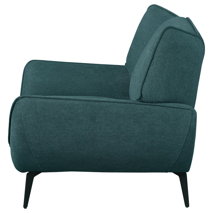 Coaster Acton Upholstered Flared Arm Chair Teal Blue Default Title