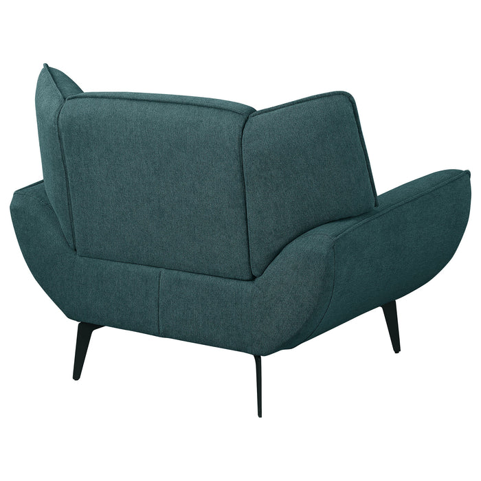 Coaster Acton Upholstered Flared Arm Chair Teal Blue Default Title