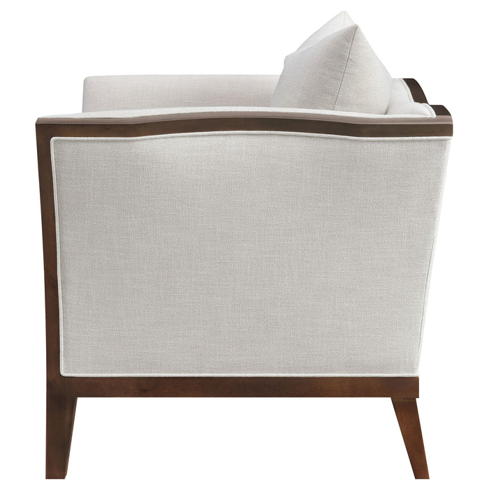 Lorraine Upholstered Chair with Flared Arms Beige