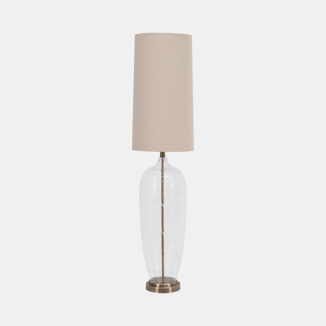 Glass 50" Bottle Table Lamp, Clear