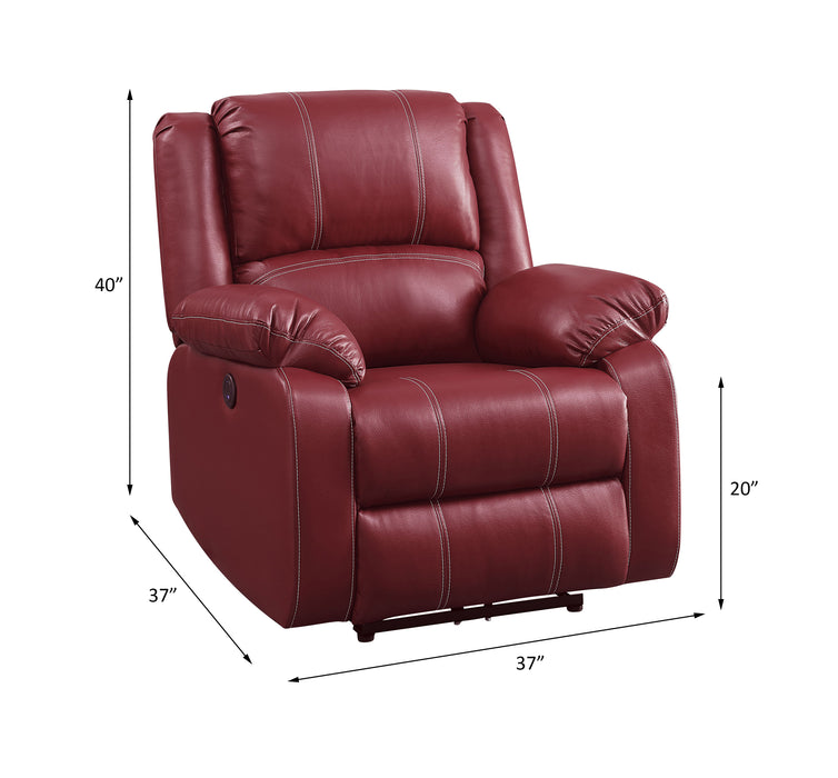 Zuriel 37"W Upholstered Power Motion Recliner with USB