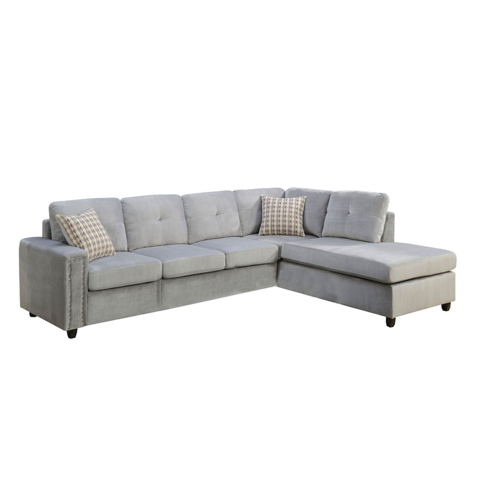 Belville 111"L Reversible Sectional Sofa with 2 Pillows