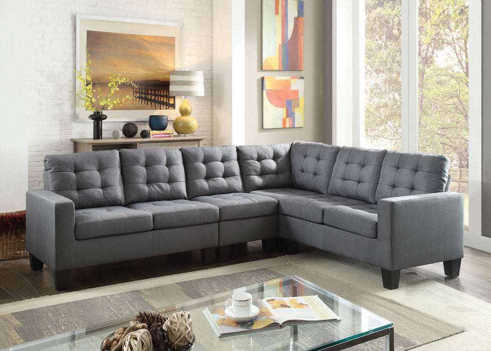 Earsom 107"L Linen Sectional Sofa