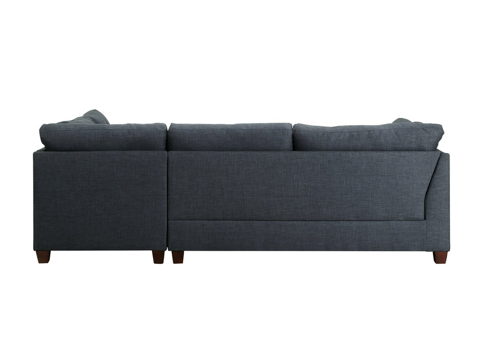 Laurissa 104"L Sectional Sofa & Ottoman with 2 Pillows