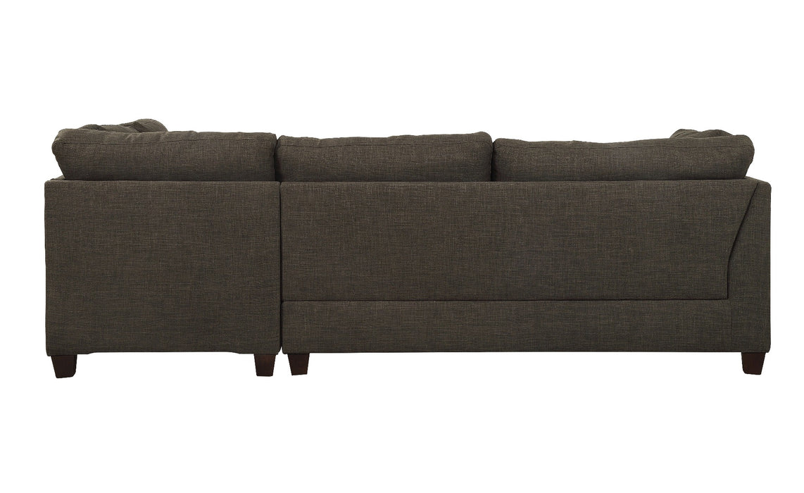 Laurissa 104"L Sectional Sofa & Ottoman with 2 Pillows