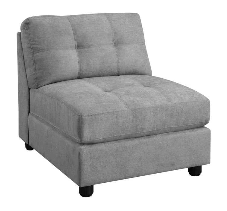 Coaster Claude Upholstered Modular Tufted Sectional Dove Default Title