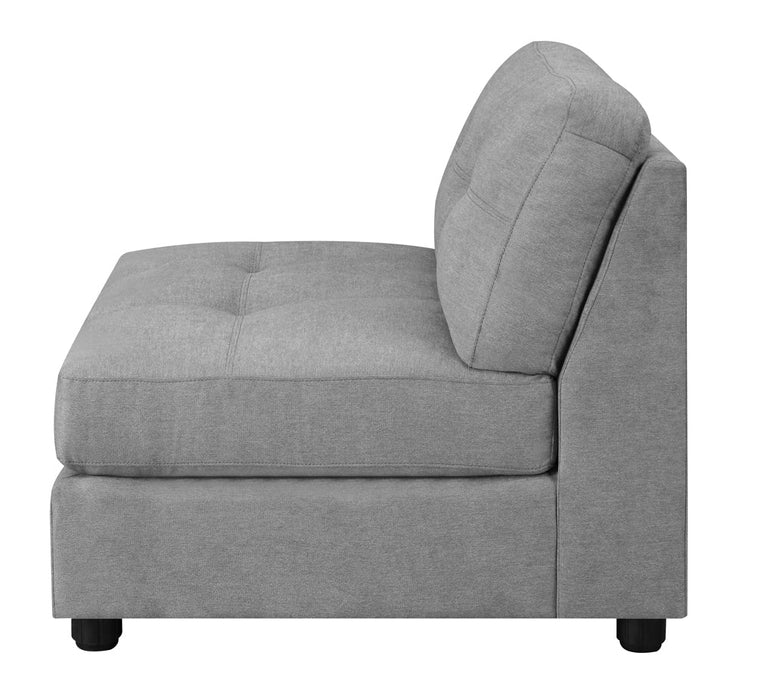 Coaster Claude Tufted Cushion Back Armless Chair Dove Default Title