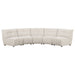 Coaster Charlotte Upholstered Curved Modular Sectional Sofa Ivory Default Title