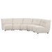 Coaster Charlotte Upholstered Curved Modular Sectional Sofa Ivory Default Title