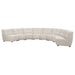 Coaster Charlotte 8-piece Upholstered Curved Modular Sectional Sofa Ivory Default Title