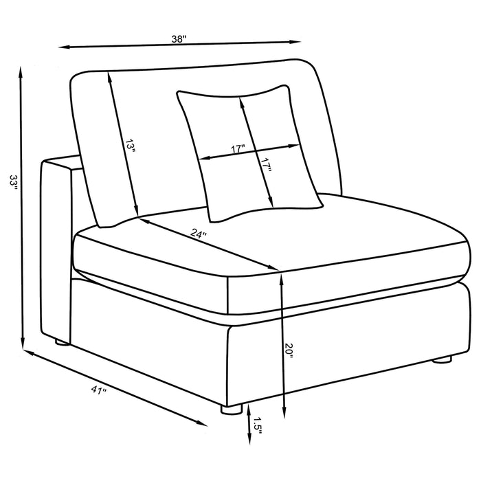 Coaster Serene Upholstered Modular Sectional Beige Default Title