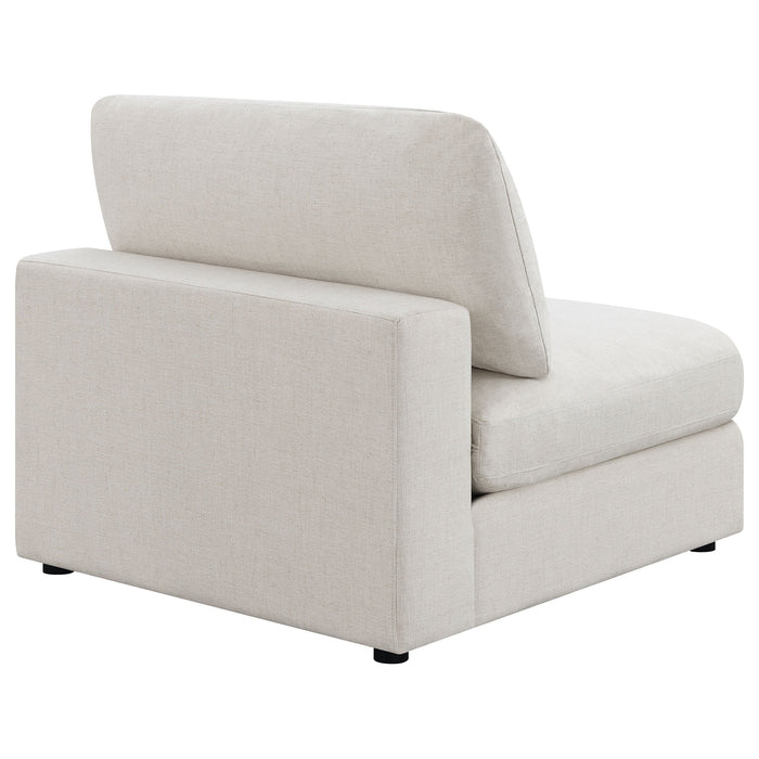 Coaster Serene Upholstered Armless Chair Beige Default Title